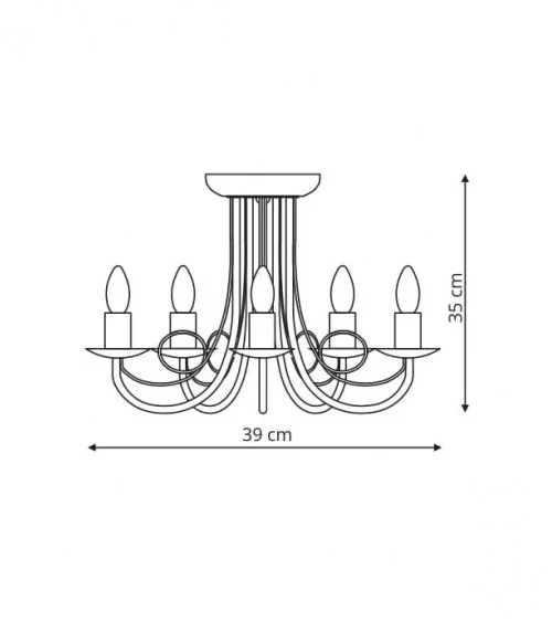 Perła 5 lampa wisząca biała LP-020/5P white