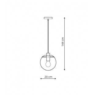 Puerto lampa wisząca mała czarna LP-004/1P S BK