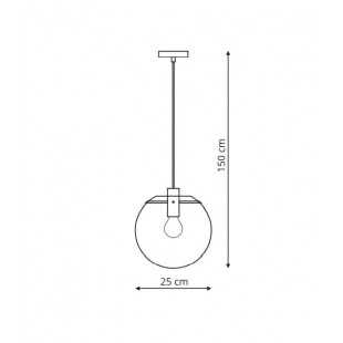 Puerto lampa wisząca średnia czarna LP-004/1P M BK