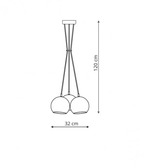 Rame 3 lampa wisząca LP-2014/3P