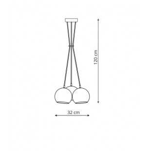 Rame 3 lampa wisząca LP-2014/3P