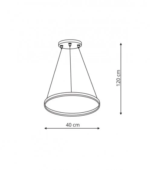 Ring lampa wisząca mała czarna 3000K LP-909/1P S BK