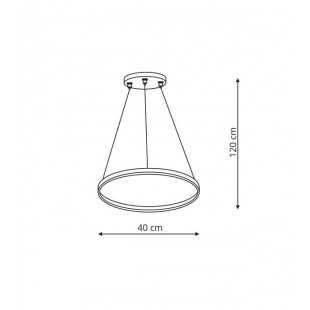 Ring lampa wisząca mała czarna 3000K LP-909/1P S BK