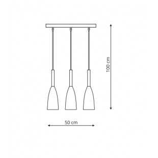 Solin 3 lampa wiszaca linia czarna LP-181/3L BK