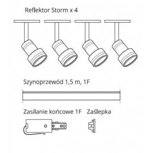 Storm SET biały LP-733 SET WH