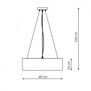 Delos lampa wisząca biała LP-8144/1P WH