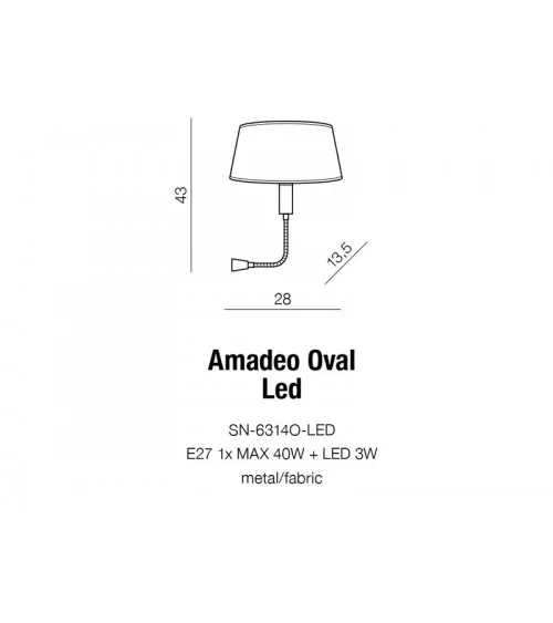AMADEO LED OVAL WHITE