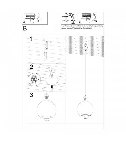 Lampa wisząca BALL biała