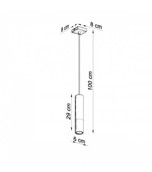 Lampa wisząca LOOPEZ 1 czarny/chrom