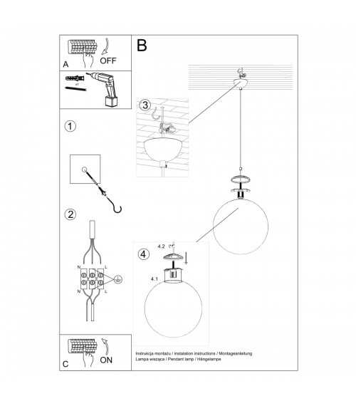 Lampa wisząca UGO 30 chrom