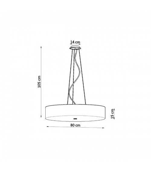 Żyrandol SKALA 80 biały