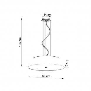 Żyrandol VEGA 60 biały