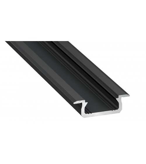 PROFIL ALUMINIOWY CZARNY TYP Z 1m + KLOSZ MLECZNY