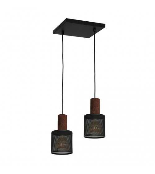 Lampa Wisząca ARES BLACK 2xE27