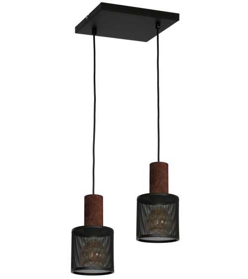 Lampa Wisząca ARES BLACK 2xE27