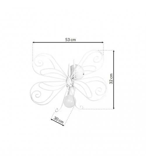 Kinikiet MOTYL 2 WHITE 1xE27