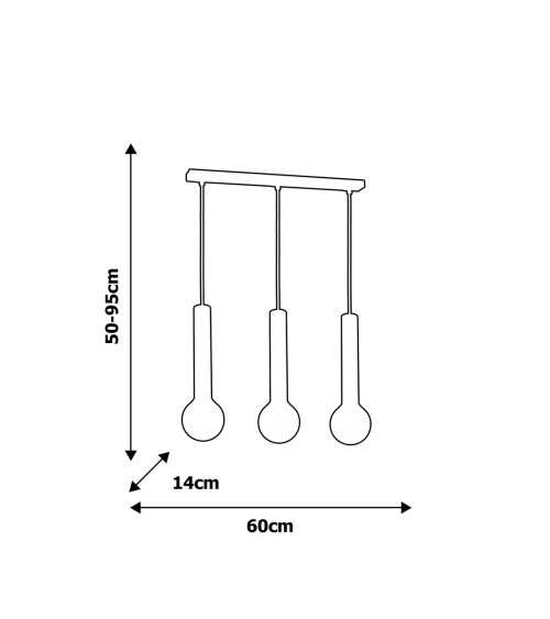 Lampa wisząca AURIS WHITE 3xE14