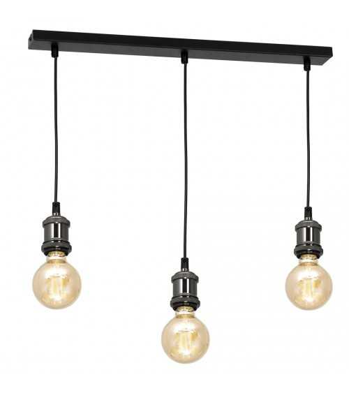 Lampa wisząca EDISON CZARNY 3xE27