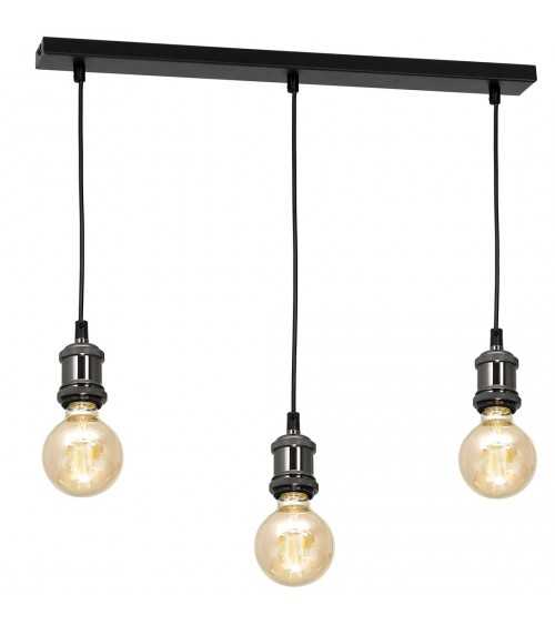 Lampa wisząca EDISON CZARNY 3xE27