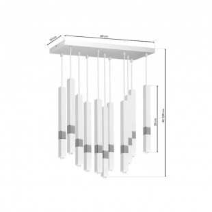 Lampa wisząca CASTRO WHITE / CHROME 11xG9