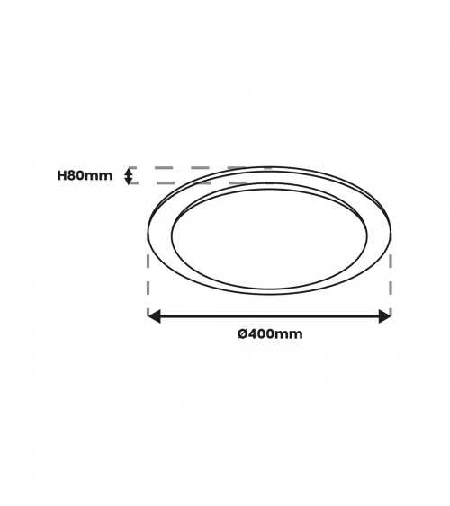 PLAFON ONTARIO 24W LED 400 cm