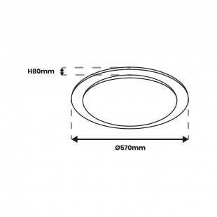 PLAFON ONTARIO 48W LED 570 cm