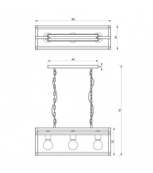 Lampa wisząca ARNOLD 3xE27