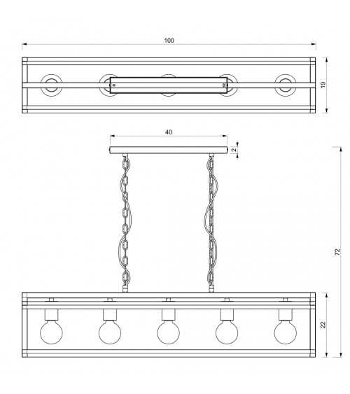 Lampa wisząca ARNOLD 5xE27