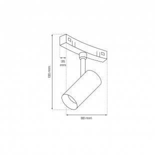 ROUND MAGNETIC TRACK 7W 3000K śr. 600cm