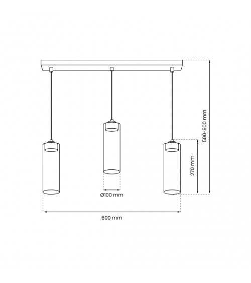 Lampa wisząca CLARISSA 3xGX53