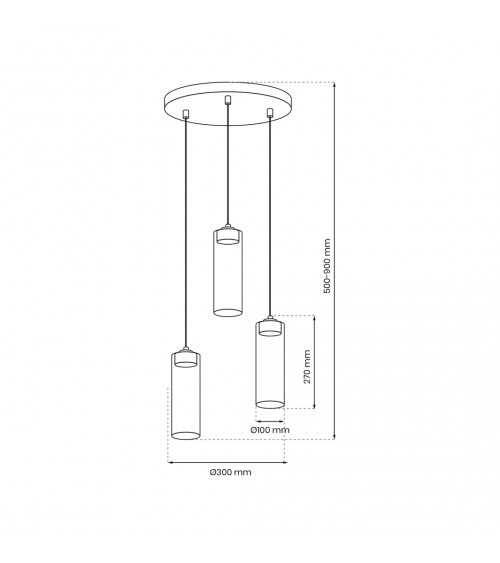 Lampa wisząca CLARISSA 3xGX53