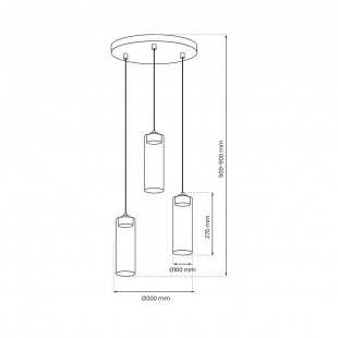 Lampa wisząca CLARISSA 3xGX53