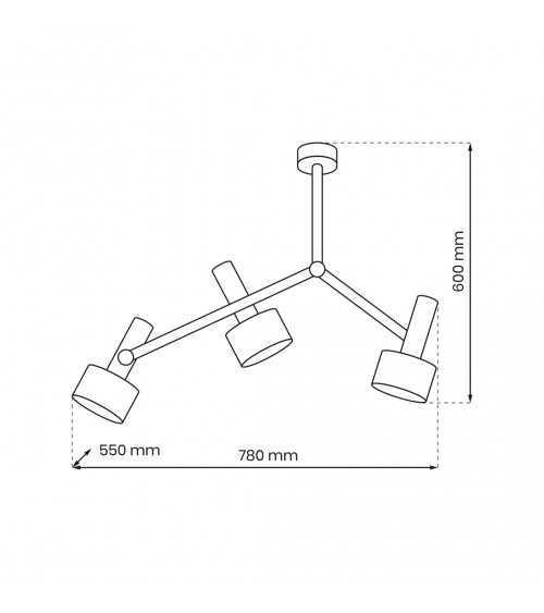 Lampa sufitowa LINTERNA 3xGX53