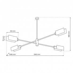 Lampa sufitowa ASTRA 4xE27