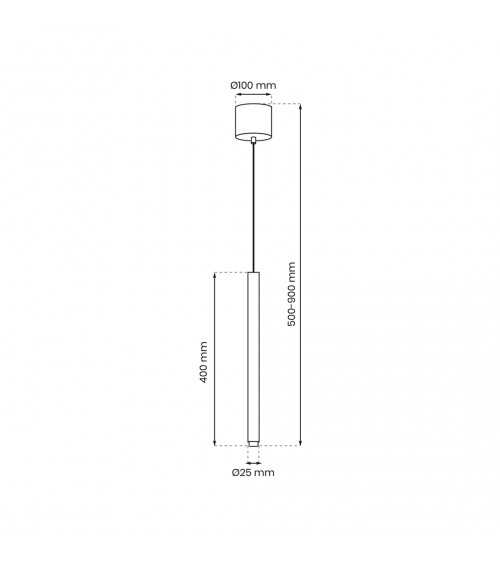 Lampa wisząca MONZA BLACK 1xG9 max 8W LED