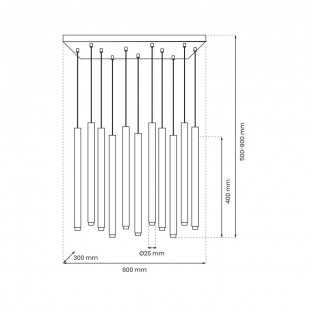 Lampa wisząca MONZA BRASS 11xG9 max 8W LED