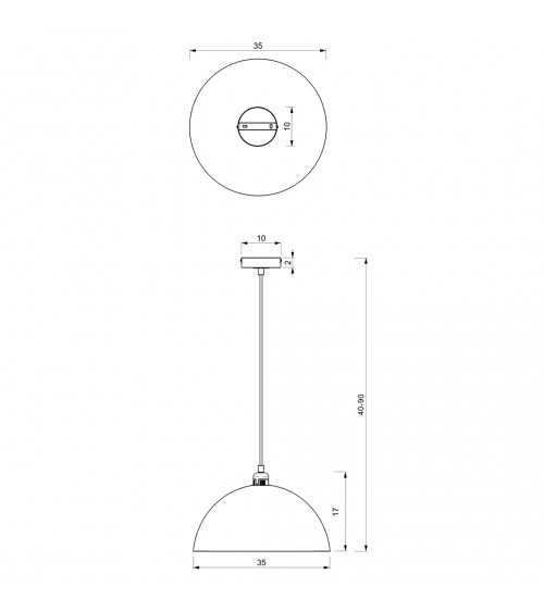 Lampa wisząca BETA GREEN/GOLD 1xE27 35cm