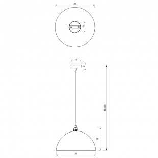 Lampa wisząca BETA GREEN/GOLD 1xE27 35cm