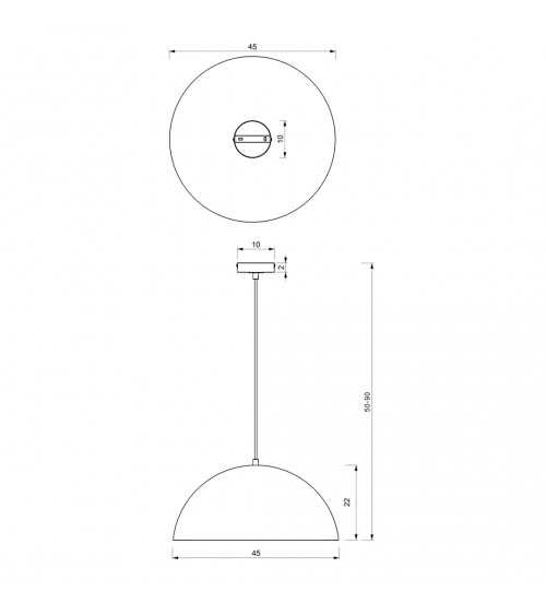 Lampa wisząca BETA GREEN/GOLD 1xE27 45cm