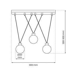 Lampa wisząca CAPRI 3xG9