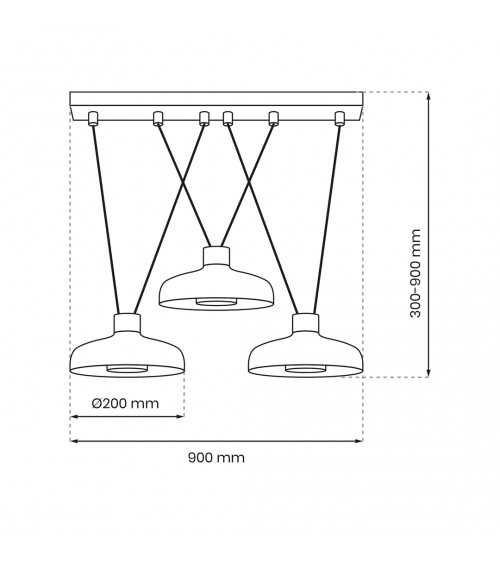 Lampa wisząca LINEA 3xGX53