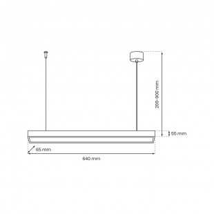 Lampa wisząca LUNGO 1xT8 9W LED