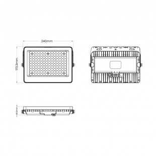 Naświetlacz Solarny Fokus 100W 1300lm 6000K