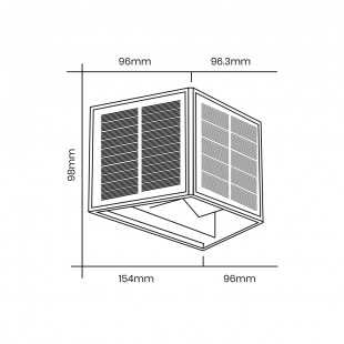 Kinkiet Solarny Wings 50lm 3000K