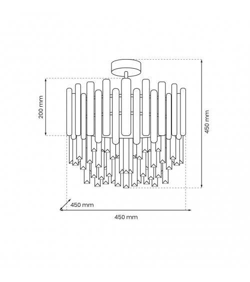 Lampa sufitowa ASPEN GOLD 6xE14