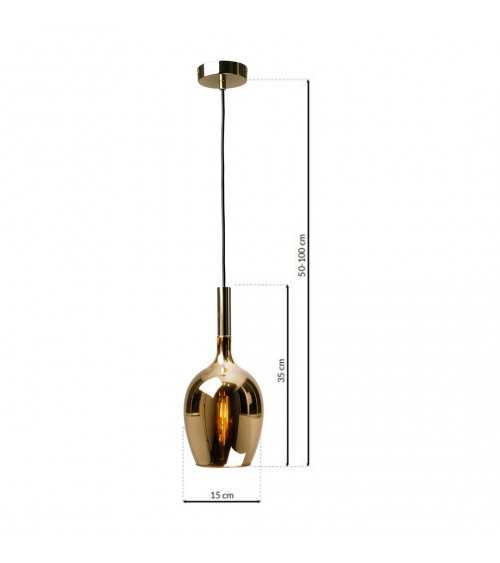 Lampa wisząca LUGANO SMOKED 1xE14