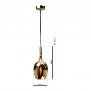 Lampa wisząca LUGANO SMOKED 1xE14