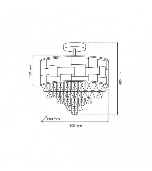 Lampa sufitowa LUXURIA 9xE14