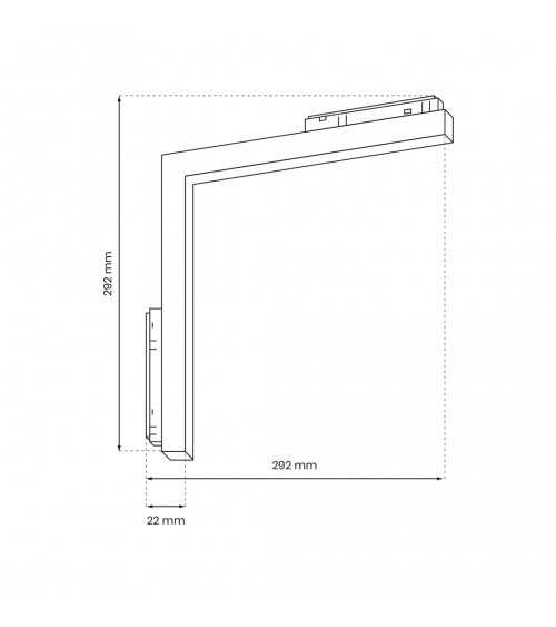 MAGNETIC TRACK L-DOWN 24W 3000K