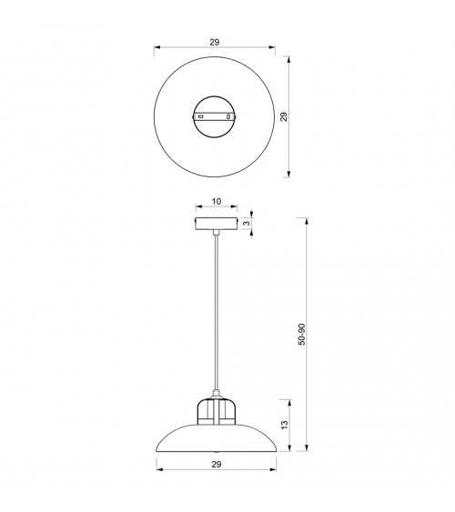 Lampa wisząca FELIX BLACK/GOLD 1xE27